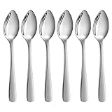 CherHome Grapefruit Spoons，6pcs Serrated Grapefruit Spoon，Premiium Stainless Steel Fruit Spoon Kiwi Spoon Set