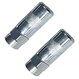 Replacement for Milwaukee 49-16-2649 High Pressure Grease Gun Coupler Tips with 1/8' NPT Threads, Fits Standard 1/8' NPT Grease Hoses(49-16-2649 Grease Coupler 2x)
