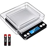 GDEALER Digital Pocket Kitchen Scale 0.001oz/0.01g 500g Kitchen Food Scale Jewelry Weight Compact Scale, Tare, Stainless Steel, Backlit Display, Black