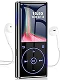 96GB MP3 Player with Bluetooth 5.0: Portable Lossless Sound Music Player with HD Speaker,2.4' Screen Voice Recorder,FM Radio,Touch Buttons,Support up to 64GB for Sport, Earphones Included