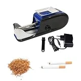 genmine Cigarette Rolling Machine Electric Automatic Injector Tobacco Roller Maker (Blue and Black)