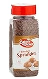 Bakers Choice Chocolate Sprinkles for Ice Cream Toppings - Chocolate Jimmies Sprinkles for Baking - Dairy Free, Kosher 10 oz.