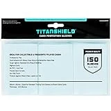 TitanShield Premium Clear Card Sleeves Compatible with Standard Sized Board Games, MTG Magic The Gathering, Pokemon, Lorcana and Trading Cards 2.5' x 3.5' 66x91mm (150 Sleeves)