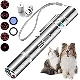 Cowjag Cat Toys, Laser Pointer with 7 Adjustable Patterns, USB Recharge Laser, Long Range and 3 Modes Training Chaser Interactive Toy, Dog Laser Toy