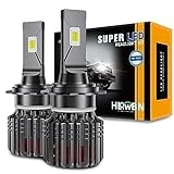 HILOWBIN Upgraded 9012 HIR2 LED Headlights Bulbs,6500K Super Bright Cool White LED Bulbs, Plug and Play, Canbus Ready, Pack of 2