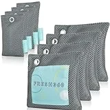 Vphom 8 Pack Activated Charcoal Odor Absorber, Bamboo Charcoal Air Purifying Bag, Natural Fresh Air Freshener, Fragrance-free Odor Eliminator for Home Use, Car Shoe Closet Deodorizer