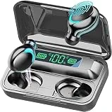 BMHOLU Wireless Earbuds with Large Charging Case and Phone Charging Function, IPX5 Waterproof, Hi-Fi Stereo Sound, Touch Control, for iOS/Android - Perfect for Active Lifestyle