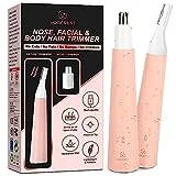 VG VOGCREST Nose Hair Trimmer for Women & Eyebrow Trimmer, Painless IPX7 Waterproof Rechargeable Nose Trimmer, Easy Cleaning, 2 in 1 Personal Trimmer for Women