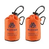 Mezonn Emergency Sleeping Bag Survival Bivy Sack Use as Emergency Blanket Lightweight Survival Gear for Outdoor Hiking Camping Keep Warm After Earthquakes, Hurricanes and Other disasters