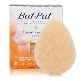 Buf-Puf Gentle Facial Sponge, Dermatologist Developed, Removes Deep Down Dirt & Makeup That Causes Breakouts and Blackheads, Reusable, Exfoliating, 1 Count