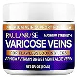 PAULINRISE Varicose Vein Cream for Legs - Improves Blood Circulation, Reduces Spider Veins and Heaviness, 2 Oz