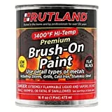 Rutland - 81V Premium 1400 Degree F Hi-Temp Brush-On Paint, 16 fl oz, Black