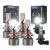 VISVIC Fit for 2013 2014 2015 DODGE RAM 1500 2500 3500 With Projector LED Headlight Bulbs, 9005 High Beam+9012 Low Beam+9145/9006 LED Fog Light Bulbs, 36000LM Brightness, Pack of 6