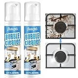 Kitchen Cleaner Spray, 2 Pack Degreaser Cleaner Heavy Duty, All Purpose Cleaning Spray Remove Grease, Bubble Cleaner for Range Hood, Oven, Stove Top, Grill, Countertop, Foam Cleaner With Lemon Scent