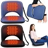 HEYUEDAJK 2PC Dual-Sided Heated Stadium Seats for Bleachers with Back Support, 3 Levels Heated Bleacher Seat with Backrest, 6 Reclining Positions Heated Stadium Chair with 20In Wide Cushion