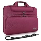 DOMISO 10.1 Inch Multi-Functional Laptop Bag Business Briefcase Waterproof Messenger Shoulder Bag for 10.1'-10.5' Laptops/Tablets/iPad Pro/iPad Air/Lenovo Yoga Book/Asus/Acer, Purple