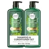 Herbal Essences bio:renew Sulfate Free Hemp + Potent Aloe Shampoo and Conditioner Set, 20.2 Fl Oz Each — Nourishes Dry Hair for Frizz Control, Paraben and Cruelty Free — Safe for Color Treated Hair