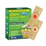 Corn Remover Pads for Feet & Toes: Corn Pain Relief Kit for Feet, Toes, Hands & Knees, 24 Salicylic Acid Bandages, Fast-Acting Corn Treatment, Foot Care, Toe Protection, 24 Corn Removal Patches
