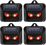 Solar Predator Control Light 4-Pack - Fox Deterrents for Gardens - Animal Repellent - Deer Repellent Devices - Cat Repellent - Fox Repellent - Cat Deterrent - Cat Scarer - Motion Sensor Deterrent