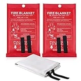 Fire Blankets Emergency for Kitchen Home - Mondoshop Emergency Fire Retardant Blanket for Home Fireproof Blanket for Camping, Grill, Car, Office, Warehouse, School, Picnic, Fireplace