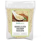 Healthworks Shelled/Hulled Hemp Seeds Canadian (16 Ounces / 1 Pound) | Premium & All-Natural | Contains Omega 3 & 6, Fiber and Protein | Great with Shakes, Smoothies & Oatmeal