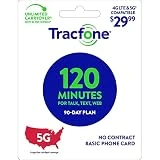TracFone $29.99 Basic Phone Plan, 120 Minutes, 90 Days [Physical Delivery]