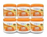 Bright Air Solid Air Freshener and Odor Eliminator, Mandarin Orange and Fresh Lemon Scent, 14 Oz Each, 6 Pack