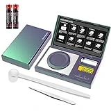 Milligram Scale 0.001 Gram Accuracy | 50g Precision Pocket Digital Scale for Reloading Powder Capsule Supplement Medicine Jewelry Gold Coins | 6 Units - g oz ct ozt DWT gn | Dazzling Green & Purple