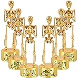 6 Pack Halloween Trophies Best Costume Skeleton Trophies for Halloween Party,Skeleton Costume Contest Awards,Plastic Gold Awards Prizes Trophies for kids adults Favor Party,Game Prizes