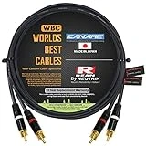 WORLDS BEST CABLES 3 Foot RCA Cable Pair - Made with Canare L-4E6S, Star Quad, Audio Interconnect Cable and Neutrik-Rean NYS Gold RCA Connectors - Directional Design - Custom Made