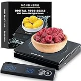 Digital Food Scale, Digital Kitchen Scale - Scale for Food Ounces and Grams, Food Scales Digital Weight Grams and Oz, Kitchen Scales Digital Weight, Digital Scale Kitchen, Food Weight Scale (Black)