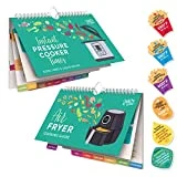 Willa Flare Air Fryer & Electric Pressure Magnetic Cooker Cheat Sheets - Perfect Temperature & Cooking Time Guide - Magnet Cookbook for Meat, Beef, Chicken, Pork, Vegetable Meals - Reusable Stickers