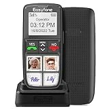 Easyfone T6 4G Unlocked Picture Button Cell Phone for Seniors | Easy-to-Use | Clear Sound | Easy Charging Dock | SOS Button | SIM Card Included | Suitable for Elderly, Dementia, Alzheimer's and Kids