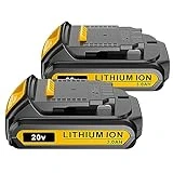 Simple Plus+ 20V MAX 3.0Ah Replacement Battery for Dewalt 20V Battery DCB200 DCB203 DCB204 DCB206 20V DCD/DCF/DCG/DCS Series Cordless Power Tools