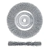 ZORUNNA Wire Brush for Grinder - 6 Inch Fine Crimped Wire Wheel for Bench Grinder with 1/2' and 5/8' Arbor(0.0085Inch Wire Size), High-Efficiency Cleaning Nuts, Bolts and Assorted Car Parts.