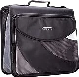 Case-it Universal Dual Binder Pack, 2 Set of 2” D-Ring Dual, W/Removable File Folder Hold Down Pages, Backpack Style Straps, Padded Laptop Pocket, Front Flap Pocket, Laptop Storage