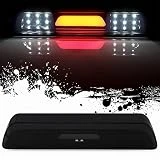 AQEEI LED Trailer Brake Tail Light LED Bar Stop Turn Tail Third Brake Lights Waterproof Assembly Replacement For Toyota Tundra 2007-2019 (Black Housing+Smoke Lens)