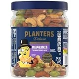 PLANTERS Deluxe Mixed Nuts with Cashews, Almonds, Pecans, Pistachios, Hazelnuts & Sea Salt, 27oz. Container