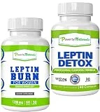 Power By Naturals Leptin Detox & Leptin Burn Supplements | Natural Weight Loss, Appetite Suppressant, Metabolism Booster & Digestive Support | Thermogenic Fat Burner | 60 Count