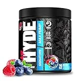 PROSUPPS Hyde Max Pump Pre Workout for Men and Women - Nitric Oxide Supplement for Pump and Endurance - Stimulant Free Pre Workout to Promote Blood Flow and Muscle Strength (Blue Razz, 20 Servings)