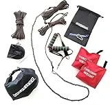 The Pocketech's Arborist Rope Tree Climbing Kit - 48 Inch Long High Limb Hand Chain Saw Kits - 62 Teeth-Blades on Both Sides for Arborist Equipment, Climbing Rope, and Climbing GearClim
