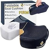 THERALUX Sciatica Pillow for Sitting Pain Relief - Memory Foam Car Seat Cushion for Back Pain - Tailbone Pain Relief Cushion for Office Chair - Work from Home Computer Chair Cushion