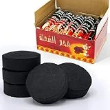MEKER Quick Light Charcoal Briquettes, Charcoal Disk Lights, 33 mm Nature Coal Disks, Instant Fire Coal Tablet, Charcoal Burner (100Pcs)