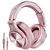 OneOdio A70 Bluetooth Over Ear Headphones for Women and Girls, Pink DJ Headphones, Wired Wireless Recording Headsets, Shareport, Stereo Jack for Guitar Amp Computer PC Tablet (Rose Gold)