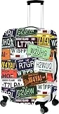 Primeware Travel Luggage Cover Protector Suitcase Washable Cover High Elasticity (License Plate Large)