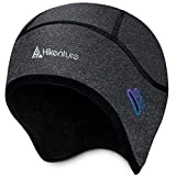 Hikenture Skull Cap Helmet Liner with Glasses Holes, Winter Thermal Cycling Cap for Men & Women, Cycling Hat Beanie Grey