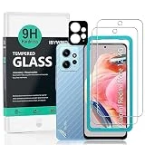 Ibywind Screen Protector for Xiaomi Redmi Note 12 4G(6.67') 2 Pack+1 Pack Camera Len Protector+1 Back Film,9H Tempered Glass,HD,Scratch Resistant,Bubble Free,Easy Install