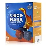 Coco Nara Hookah Shisha Natural Charcoals, 120 count