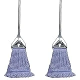 Midoneat Mop, Heavy Duty Loop End String Mop with 67Inch Stainless Steel , Commercial Industrial Grade Mop for Floor Cleaning, 2 Packs