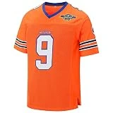 Yeee JPEglN Waterboy Football Jersey Stitched #9 Bobby Boucher 50th Anniversary Movie Jerseys S-XXXL  (Orange, XXL)